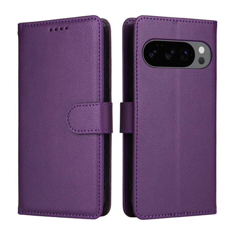 For Google Pixel 9 / 9 Pro / 10 / 10 Pro Litchi Texture RFID Blocking 3-Card Wallet Leather Phone Case