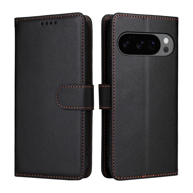 For Google Pixel 9 / 9 Pro / 10 / 10 Pro Litchi Texture RFID Blocking 3-Card Wallet Leather Phone Case