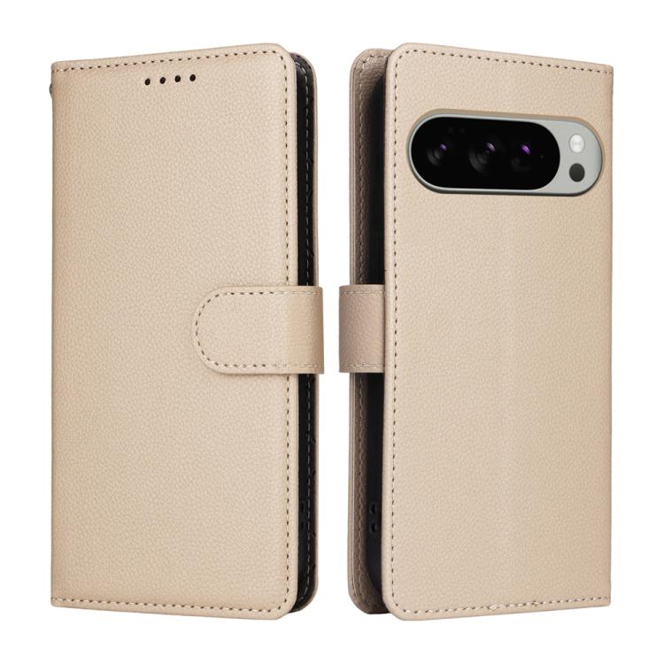 For Google Pixel 9 Pro XL / 10 Pro XL Litchi Texture RFID Blocking 3-Card Wallet Leather Phone Case