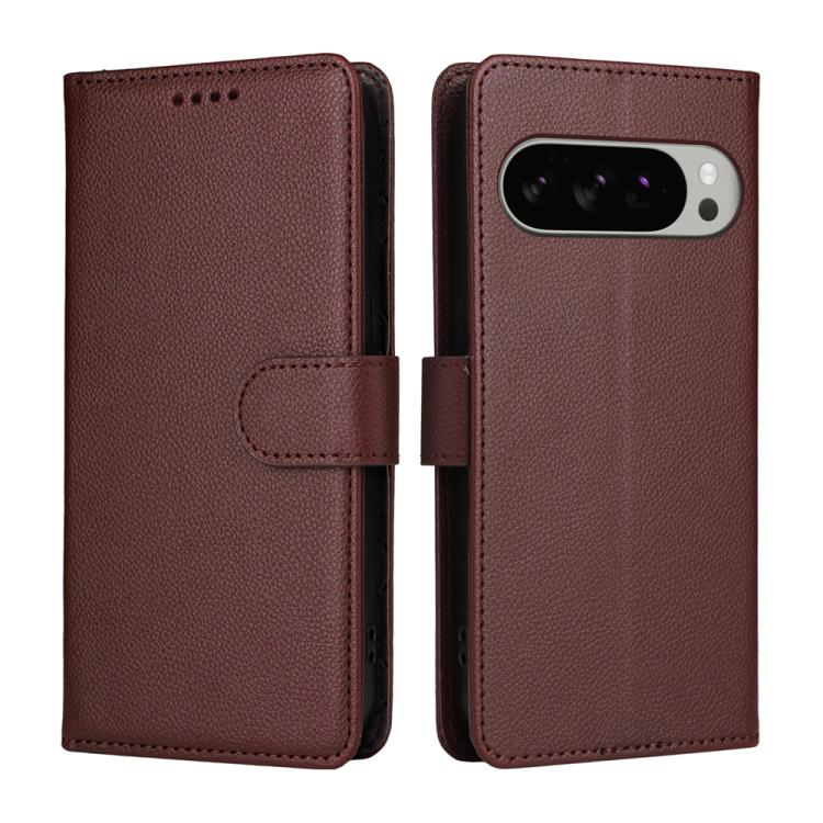 For Google Pixel 9 Pro XL / 10 Pro XL Litchi Texture RFID Blocking 3-Card Wallet Leather Phone Case