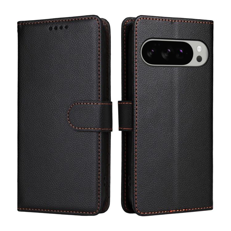 For Google Pixel 9 Pro XL / 10 Pro XL Litchi Texture RFID Blocking 3-Card Wallet Leather Phone Case