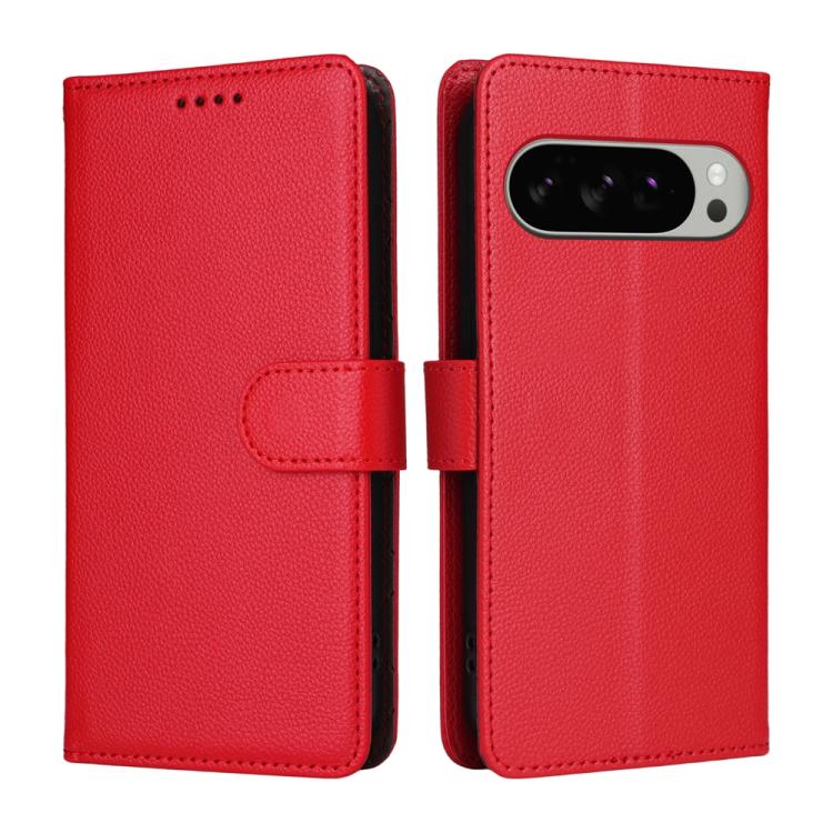For Google Pixel 9 Pro XL / 10 Pro XL Litchi Texture RFID Blocking 3-Card Wallet Leather Phone Case