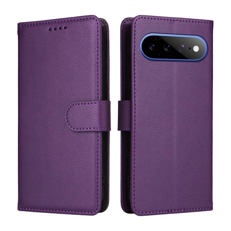 For Google Pixel 11 Pro XL Litchi Texture RFID Blocking 3-Card Wallet Leather Phone Case