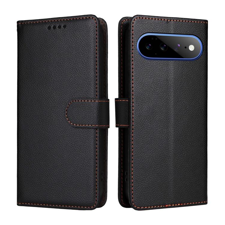 For Google Pixel 11 Pro XL Litchi Texture RFID Blocking 3-Card Wallet Leather Phone Case