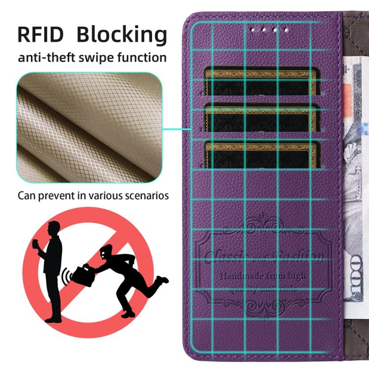 For OnePlus Ace 6 / 15R Litchi Texture RFID Blocking 3-Card Wallet Leather Phone Case