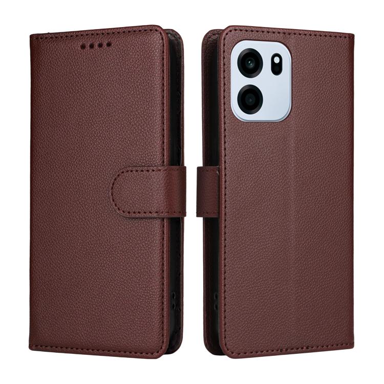 For OnePlus Turbo 6V / Turbo 6 Litchi Texture RFID Blocking 3-Card Wallet Leather Phone Case
