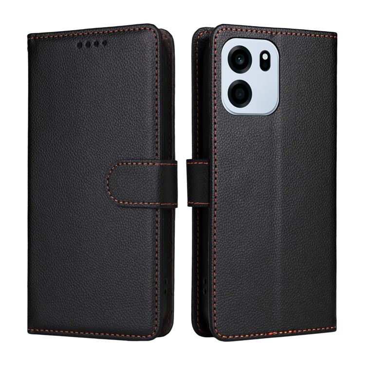 For OnePlus Turbo 6V / Turbo 6 Litchi Texture RFID Blocking 3-Card Wallet Leather Phone Case