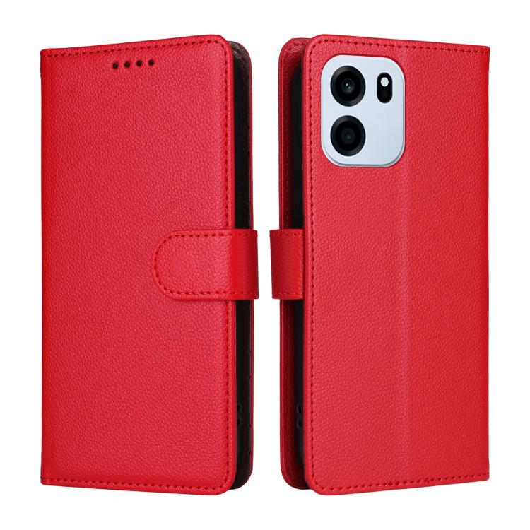 For OnePlus Turbo 6V / Turbo 6 Litchi Texture RFID Blocking 3-Card Wallet Leather Phone Case