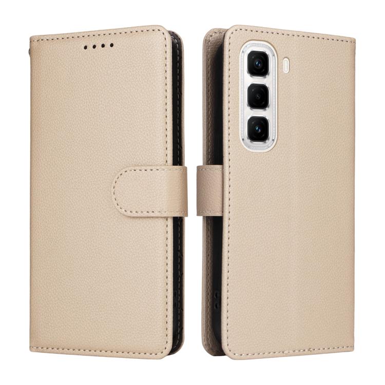 For Infinix Hot 50 Pro+ 4G Litchi Texture RFID Blocking 3-Card Wallet Leather Phone Case