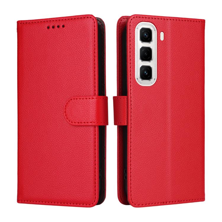 For Infinix Hot 50 Pro+ 4G Litchi Texture RFID Blocking 3-Card Wallet Leather Phone Case