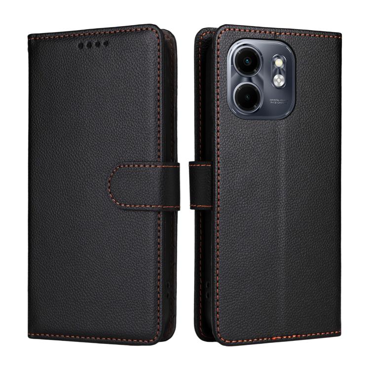 For Infinix Hot 50i / Smart 9 Litchi Texture RFID Blocking 3-Card Wallet Leather Phone Case
