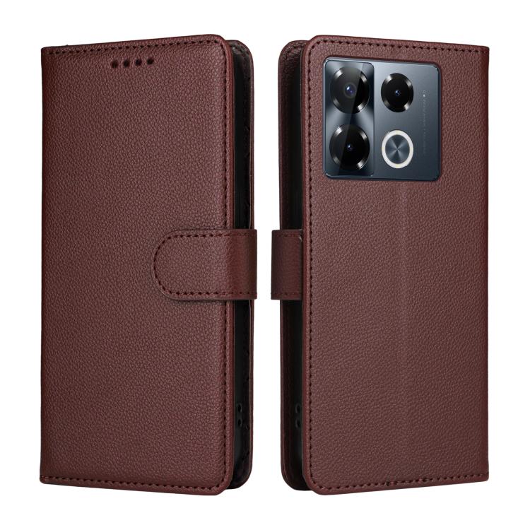 For Infinix Note 40 Pro 4G / 5G / Note 40 Pro+ Litchi Texture RFID Blocking 3-Card Wallet Leather Phone Case