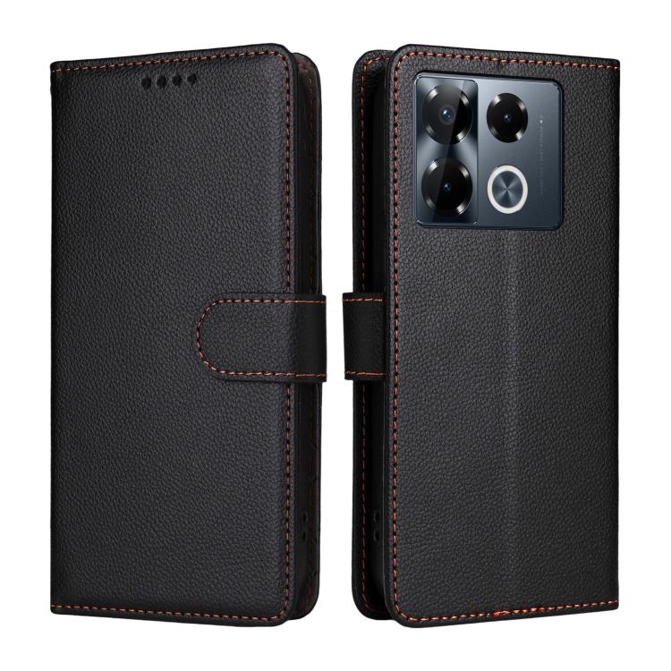 For Infinix Note 40 Pro 4G / 5G / Note 40 Pro+ Litchi Texture RFID Blocking 3-Card Wallet Leather Phone Case