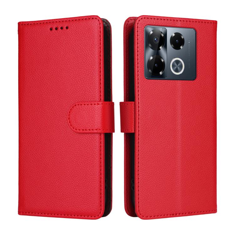 For Infinix Note 40 Pro 4G / 5G / Note 40 Pro+ Litchi Texture RFID Blocking 3-Card Wallet Leather Phone Case