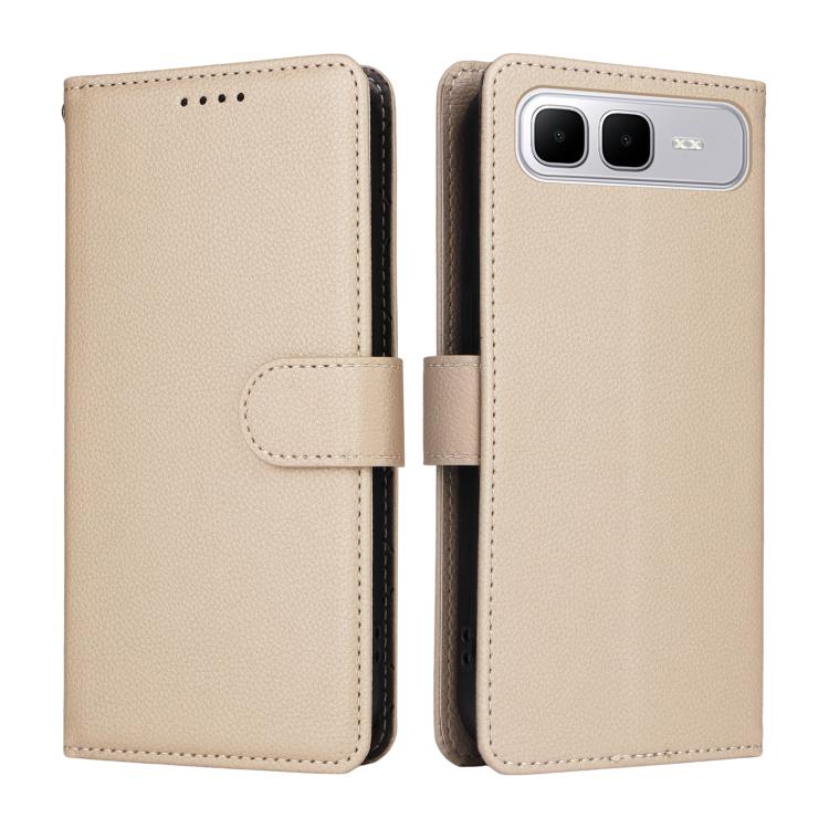 For Infinix Smart 10 Plus 4G Litchi Texture RFID Blocking 3-Card Wallet Leather Phone Case