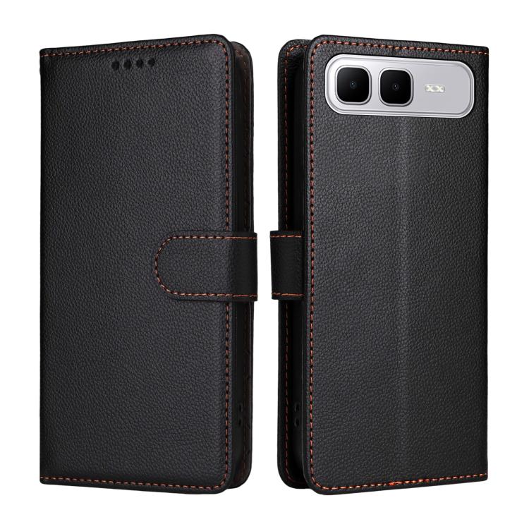 For Infinix Smart 10 Plus 4G Litchi Texture RFID Blocking 3-Card Wallet Leather Phone Case