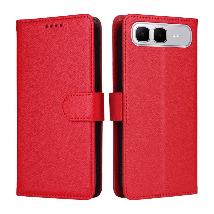 For Infinix Smart 10 Plus 4G Litchi Texture RFID Blocking 3-Card Wallet Leather Phone Case