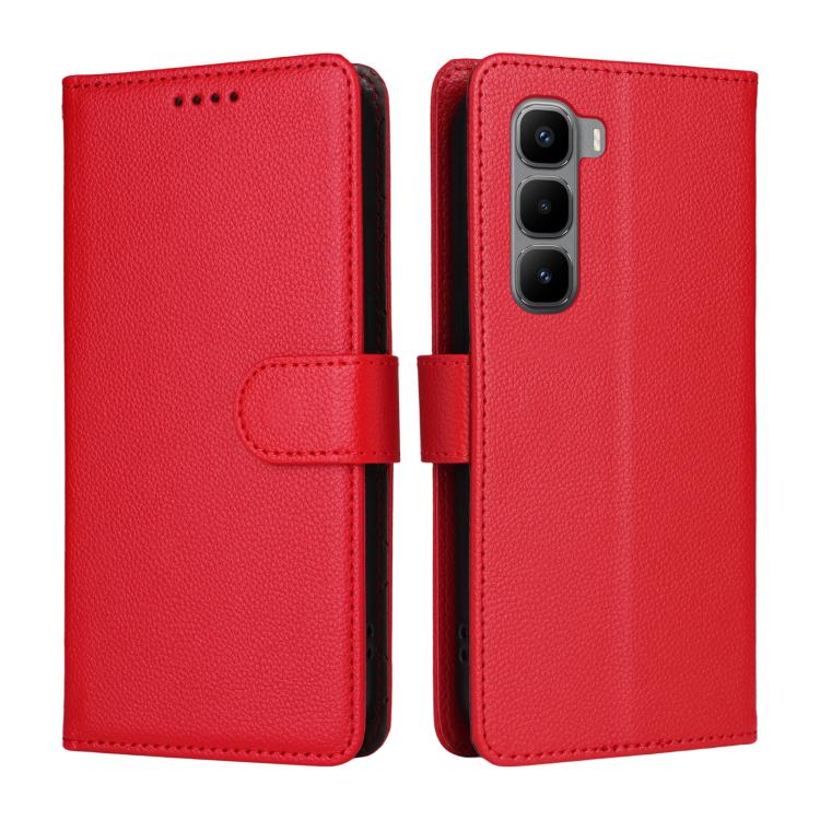 For Infinix Hot 60 Pro+ 4G Litchi Texture RFID Blocking 3-Card Wallet Leather Phone Case