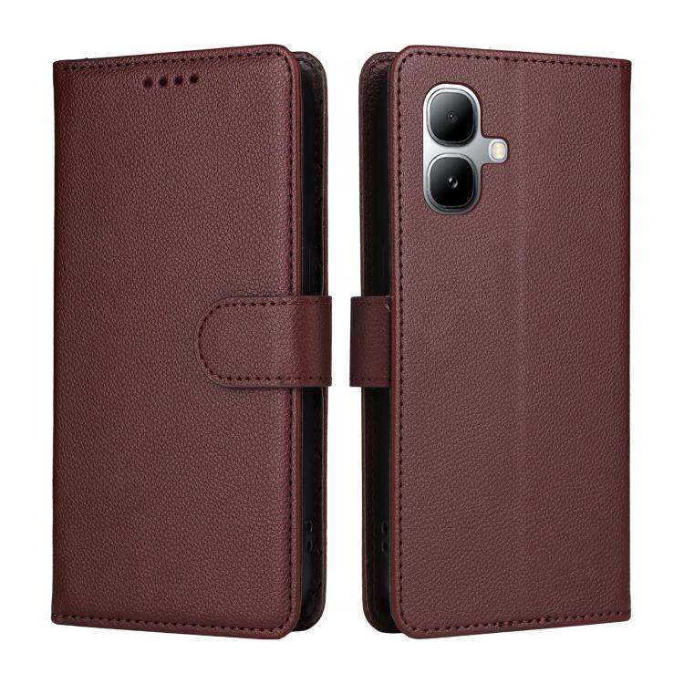For Infinix Smart 20 4G Litchi Texture RFID Blocking 3-Card Wallet Leather Phone Case