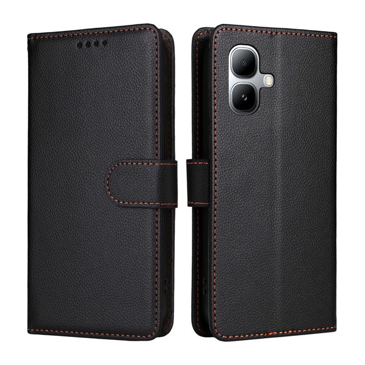 For Infinix Smart 20 4G Litchi Texture RFID Blocking 3-Card Wallet Leather Phone Case