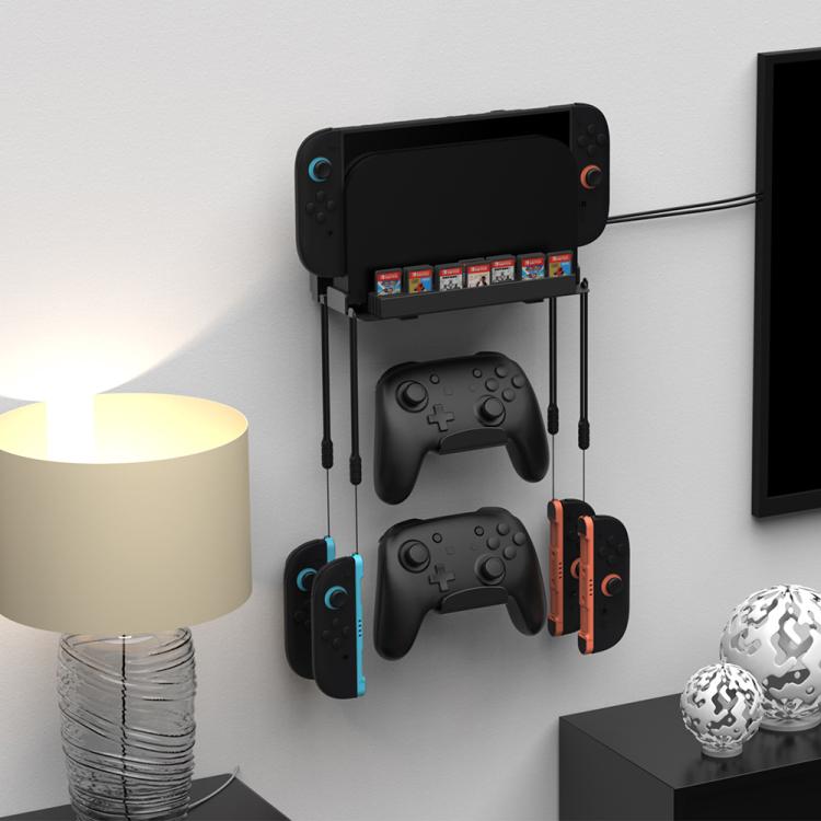 For Nintendo Switch 2 DOBE TNS-31113 Game Controller Wall-Mounted Storage Rack - Black