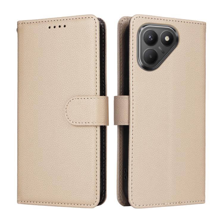 For Tecno Pova 7 4G Litchi Texture RFID Blocking 3-Card Wallet Leather Phone Case