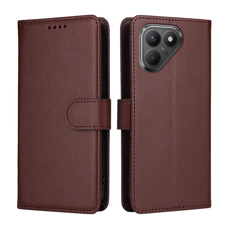 For Tecno Pova 7 4G Litchi Texture RFID Blocking 3-Card Wallet Leather Phone Case