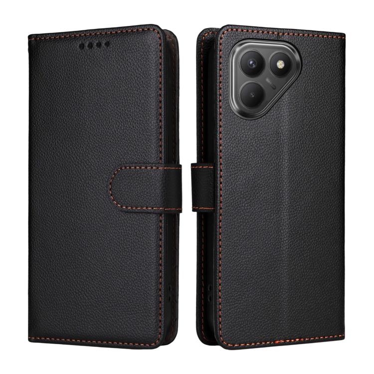 For Tecno Pova 7 4G Litchi Texture RFID Blocking 3-Card Wallet Leather Phone Case