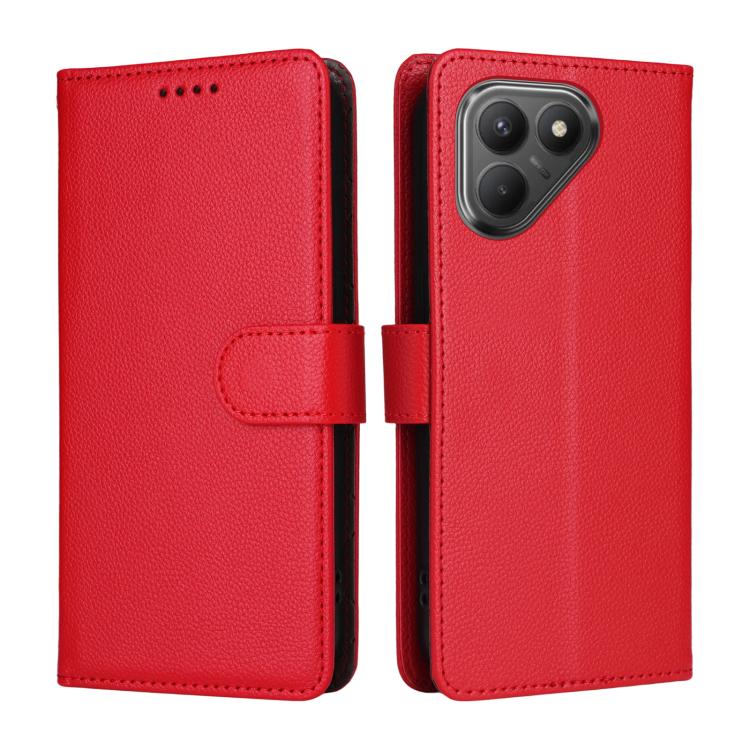 For Tecno Pova 7 4G Litchi Texture RFID Blocking 3-Card Wallet Leather Phone Case