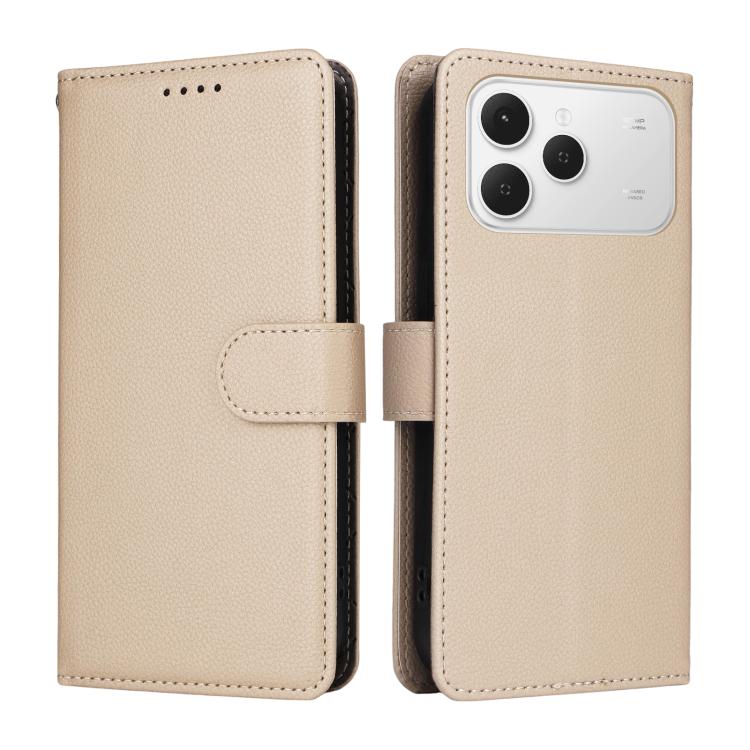 For Tecno Spark 40 4G Litchi Texture RFID Blocking 3-Card Wallet Leather Phone Case