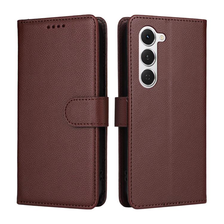 For Tecno Spark 40 Pro 4G Litchi Texture RFID Blocking 3-Card Wallet Leather Phone Case