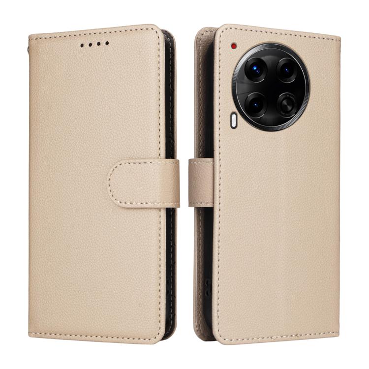 For Tecno Camon 30 4G / 5G Litchi Texture RFID Blocking 3-Card Wallet Leather Phone Case