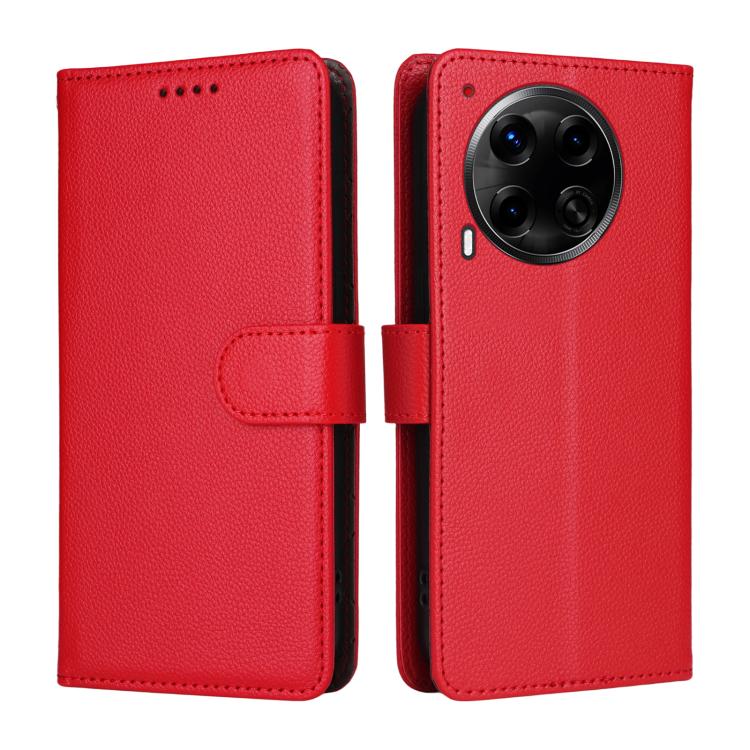 For Tecno Camon 30 4G / 5G Litchi Texture RFID Blocking 3-Card Wallet Leather Phone Case