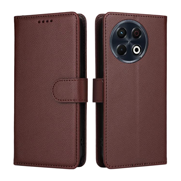 For Tecno Spark 30 Pro Litchi Texture RFID Blocking 3-Card Wallet Leather Phone Case