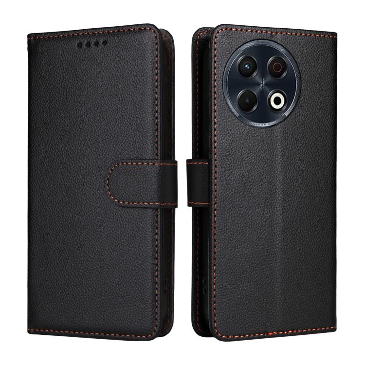 For Tecno Spark 30 Pro Litchi Texture RFID Blocking 3-Card Wallet Leather Phone Case