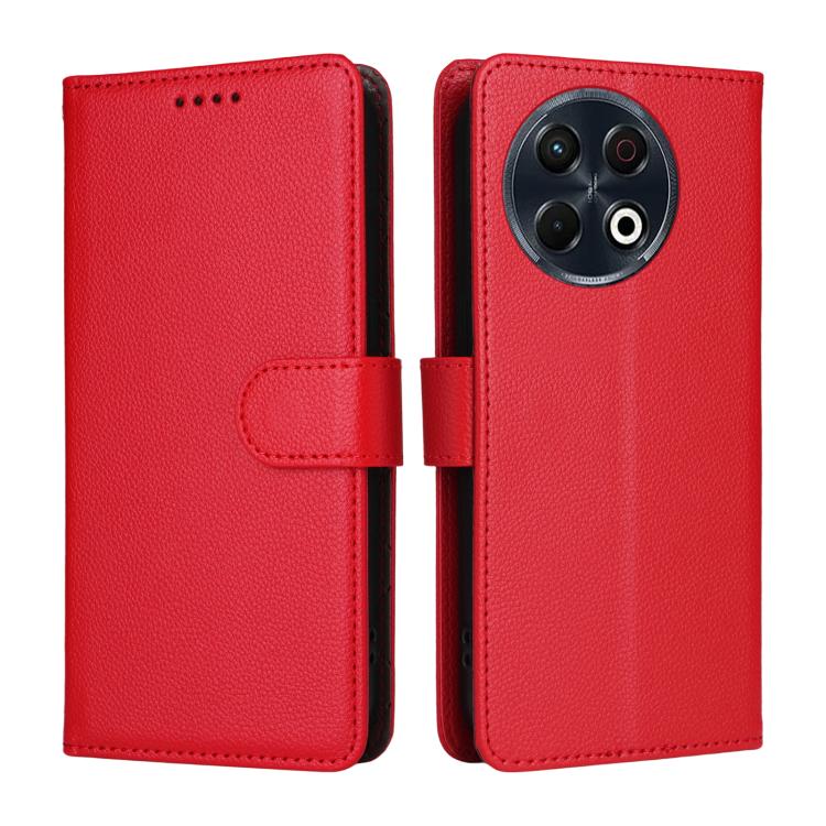 For Tecno Spark 30 Pro Litchi Texture RFID Blocking 3-Card Wallet Leather Phone Case