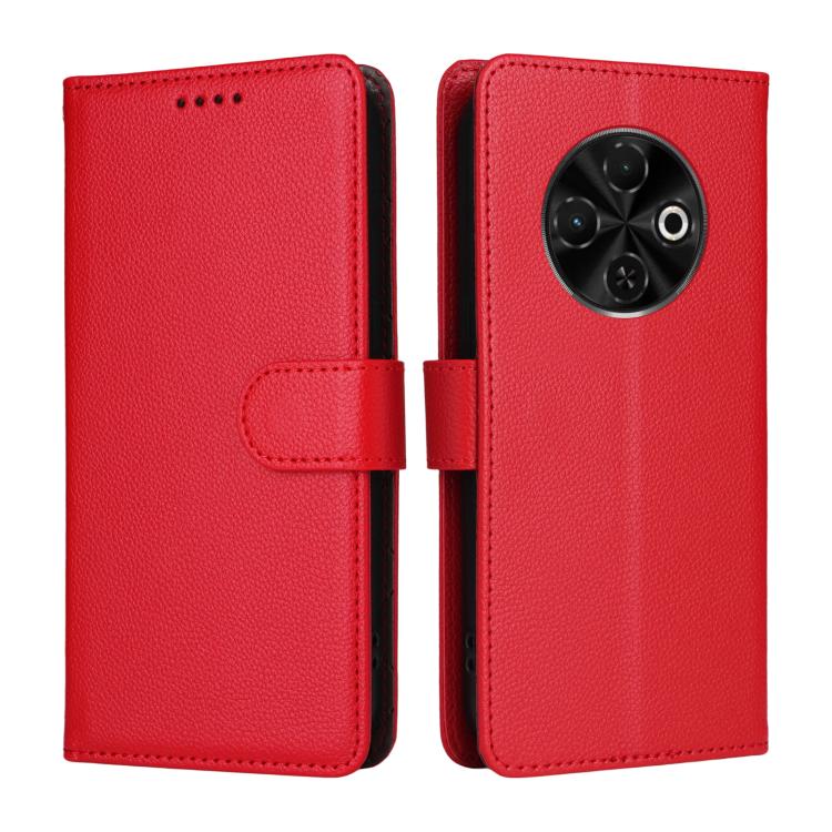 For Tecno Spark 30C 4G Litchi Texture RFID Blocking 3-Card Wallet Leather Phone Case