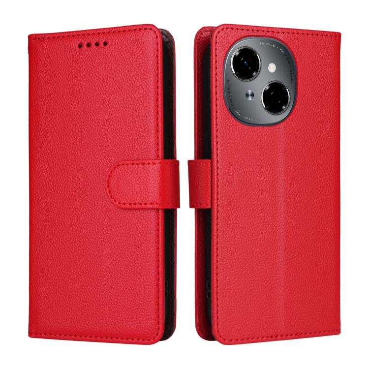 For Tecno Spark Go 2025 / Pop 9 4G Litchi Texture RFID Blocking 3-Card Wallet Leather Phone Case