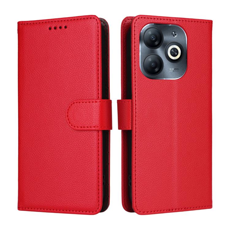 For Tecno Spark Go 2024 / Pop 8 Litchi Texture RFID Blocking 3-Card Wallet Leather Phone Case