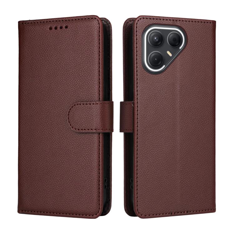 For Tecno Pova 7 5G Litchi Texture RFID Blocking 3-Card Wallet Leather Phone Case