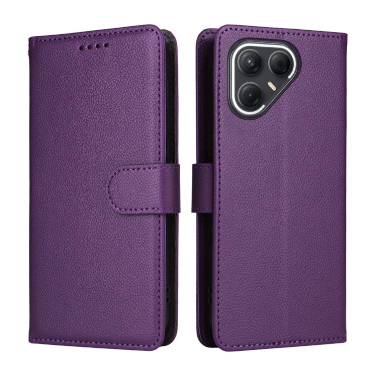 For Tecno Pova 7 5G Litchi Texture RFID Blocking 3-Card Wallet Leather Phone Case