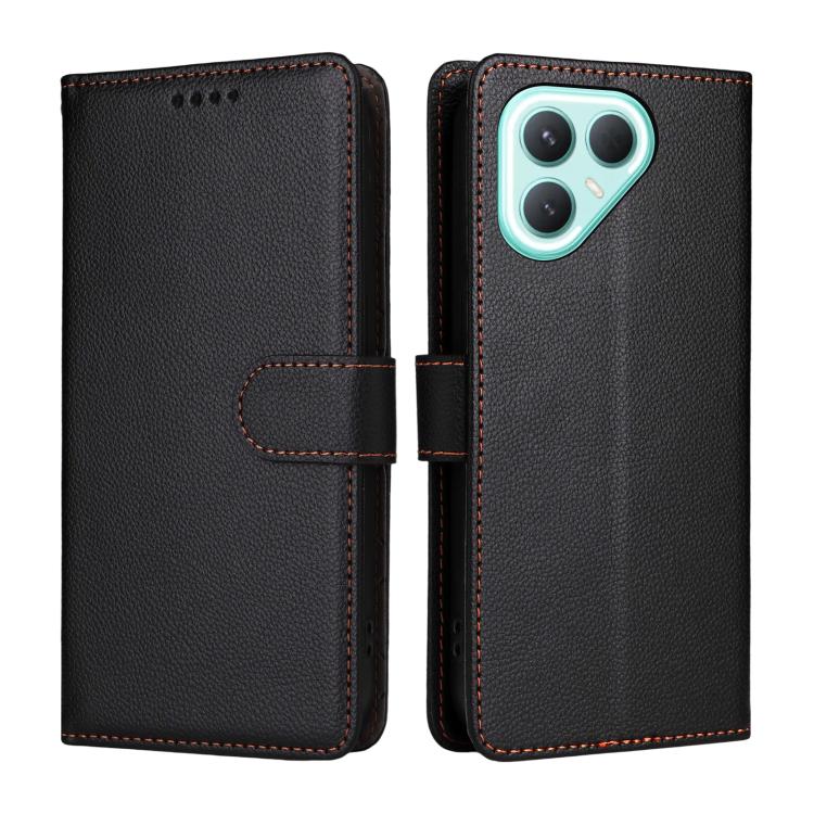 For Tecno Pova 7 Pro 5G Litchi Texture RFID Blocking 3-Card Wallet Leather Phone Case