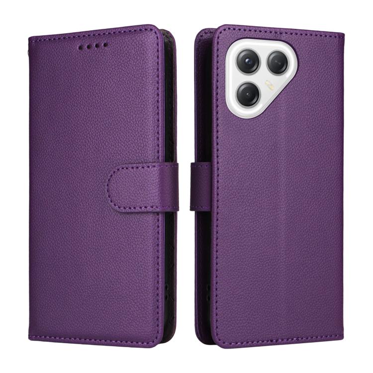 For Tecno Pova 7 Ultra 5G Litchi Texture RFID Blocking 3-Card Wallet Leather Phone Case