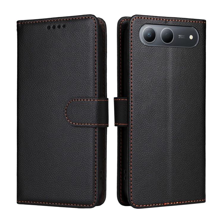 For Tecno Spark 40 5G / Spark Go 5G 2025 Litchi Texture RFID Blocking 3-Card Wallet Leather Phone Case