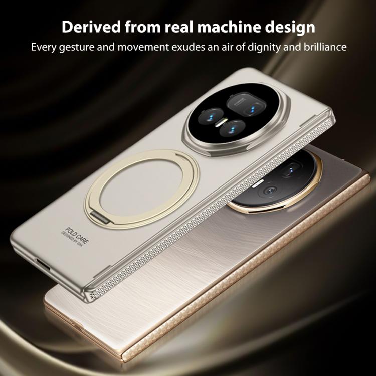 For Honor Magic V5 GKK HD Integrated Magnetic Folding Hinge All-Inclusive Phone Case with Rotating Bracket