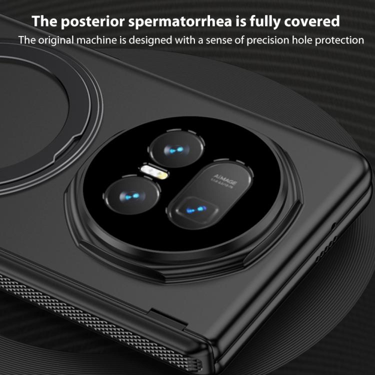 For Honor Magic V5 GKK HD Integrated Magnetic Folding Hinge All-Inclusive Phone Case with Rotating Bracket