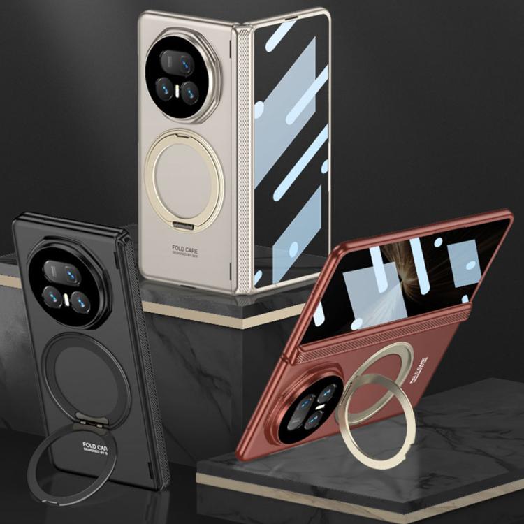 For Honor Magic V5 GKK HD Integrated Magnetic Folding Hinge All-Inclusive Phone Case with Rotating Bracket