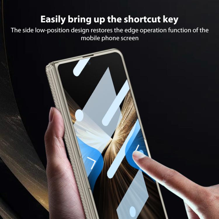 For Honor Magic V5 GKK HD Integrated Magnetic Folding Hinge All-Inclusive Phone Case with Rotating Bracket