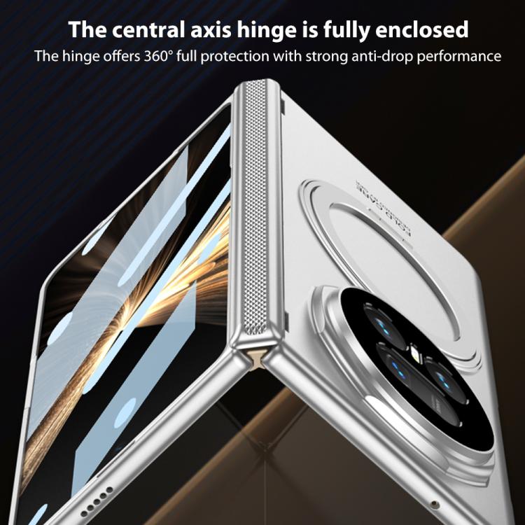 For Honor Magic V5 GKK HD Integrated Magnetic Folding Hinge All-Inclusive Phone Case with Rotating Bracket
