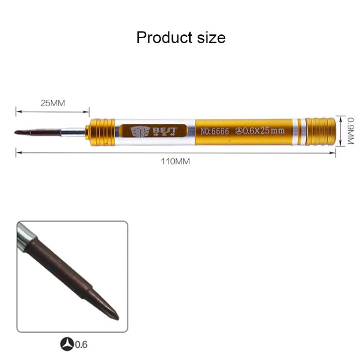 BEST BST-6666 Aluminum Alloy Screwdriver, Model:Tri-wing 0.6